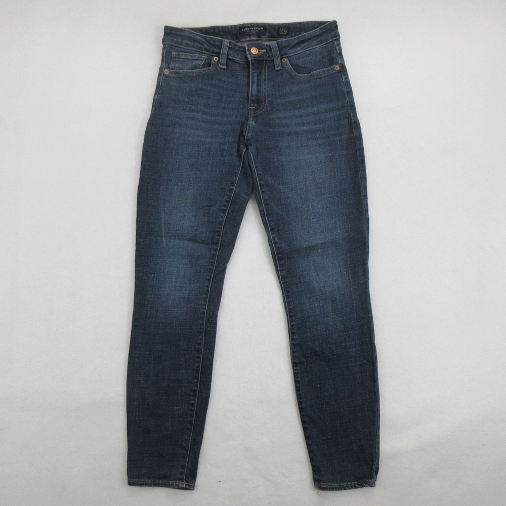 Lucky Brand Women Jeans 10 Skinny Lolita Low Rise Dark Wash Stretch Blue